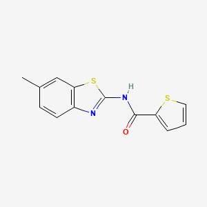 molecular formula C13H10N2OS2 B2647089 N-(6-methylbenzo[d]thiazol-2-yl)thiophene-2-carboxamide 