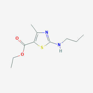 molecular formula C10H16N2O2S B2647114 Ethyl 4-methyl-2-(propylamino)-1,3-thiazole-5-carboxylate CAS No. 22900-84-1