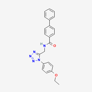 molecular formula C23H21N5O2 B2647186 N-((1-(4-ethoxyphenyl)-1H-tetrazol-5-yl)methyl)-[1,1'-biphenyl]-4-carboxamide CAS No. 941874-65-3