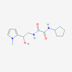 molecular formula C14H21N3O3 B2647274 N1-cyclopentyl-N2-(2-hydroxy-2-(1-methyl-1H-pyrrol-2-yl)ethyl)oxalamide CAS No. 1396847-16-7
