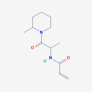 molecular formula C12H20N2O2 B2647299 N-[1-(2-Methylpiperidin-1-yl)-1-oxopropan-2-yl]prop-2-enamide CAS No. 2224128-39-4
