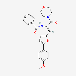 B2647309 N-[(Z)-1-[5-(4-methoxyphenyl)furan-2-yl]-3-morpholin-4-yl-3-oxoprop-1-en-2-yl]benzamide CAS No. 301312-67-4