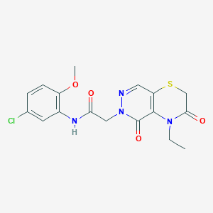 N-(5-chloro-2-methoxyphenyl)-2-(4-ethyl-3,5-dioxo-3,4-dihydro-2H-pyridazino[4,5-b][1,4]thiazin-6(5H)-yl)acetamide