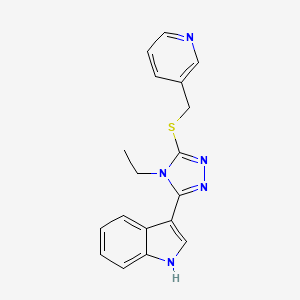 3-(4-ethyl-5-((pyridin-3-ylmethyl)thio)-4H-1,2,4-triazol-3-yl)-1H-indole