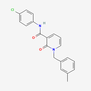 molecular formula C20H17ClN2O2 B2647361 N-(4-chlorophenyl)-1-[(3-methylphenyl)methyl]-2-oxo-1,2-dihydropyridine-3-carboxamide CAS No. 946247-22-9