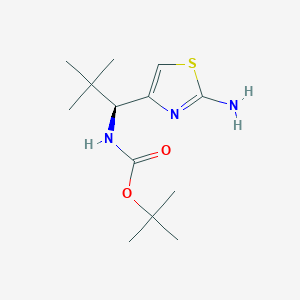 Tert-butyl N-[(1S)-1-(2-amino-1,3-thiazol-4-yl)-2,2-dimethylpropyl]carbamate