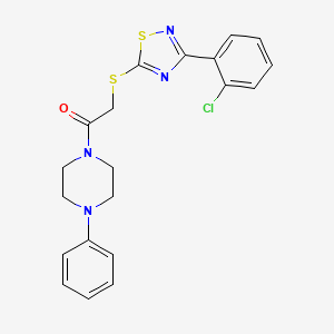 2-((3-(2-Chlorophenyl)-1,2,4-thiadiazol-5-yl)thio)-1-(4-phenylpiperazin-1-yl)ethanone