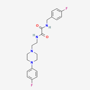 molecular formula C21H24F2N4O2 B2647377 N1-(4-fluorobenzyl)-N2-(2-(4-(4-fluorophenyl)piperazin-1-yl)ethyl)oxalamide CAS No. 1049573-11-6