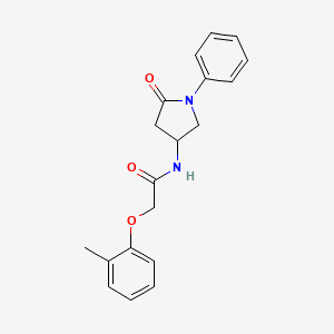 molecular formula C19H20N2O3 B2647394 N-(5-oxo-1-phenylpyrrolidin-3-yl)-2-(o-tolyloxy)acetamide CAS No. 905675-09-4