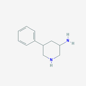 molecular formula C11H16N2 B2647395 5-Phenylpiperidin-3-amine CAS No. 1203799-73-8