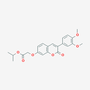 molecular formula C22H22O7 B2647404 propan-2-yl 2-{[3-(3,4-dimethoxyphenyl)-2-oxo-2H-chromen-7-yl]oxy}acetate CAS No. 869079-86-7