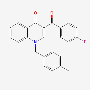 molecular formula C24H18FNO2 B2647423 3-(4-Fluorobenzoyl)-1-[(4-methylphenyl)methyl]-1,4-dihydroquinolin-4-one CAS No. 904450-94-8