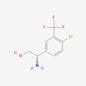 molecular formula C9H9ClF3NO B2647432 (S)-2-Amino-2-(4-chloro-3-(trifluoromethyl)phenyl)ethanol CAS No. 1213059-76-7
