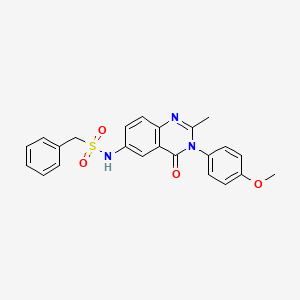 molecular formula C23H21N3O4S B2647433 N-(3-(4-methoxyphenyl)-2-methyl-4-oxo-3,4-dihydroquinazolin-6-yl)-1-phenylmethanesulfonamide CAS No. 1171005-95-0