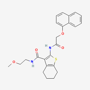 molecular formula C24H26N2O4S B2647442 N-(2-METHOXYETHYL)-2-[2-(NAPHTHALEN-1-YLOXY)ACETAMIDO]-4,5,6,7-TETRAHYDRO-1-BENZOTHIOPHENE-3-CARBOXAMIDE CAS No. 378214-35-8