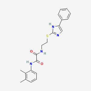 molecular formula C21H22N4O2S B2647450 N1-(2,3-dimethylphenyl)-N2-(2-((4-phenyl-1H-imidazol-2-yl)thio)ethyl)oxalamide CAS No. 897456-94-9
