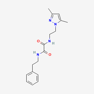 molecular formula C17H22N4O2 B2647455 N1-(2-(3,5-dimethyl-1H-pyrazol-1-yl)ethyl)-N2-phenethyloxalamide CAS No. 1211628-97-5