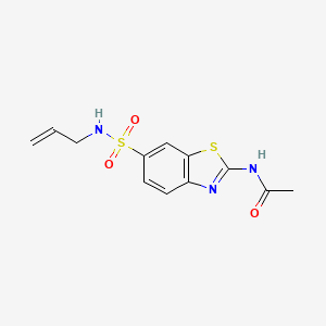 molecular formula C12H13N3O3S2 B2647480 N-[6-(prop-2-enylsulfamoyl)-1,3-benzothiazol-2-yl]acetamide CAS No. 853744-61-3