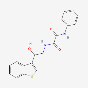 molecular formula C18H16N2O3S B2647492 N-[2-(1-benzothiophen-3-yl)-2-hydroxyethyl]-N'-phenylethanediamide CAS No. 2034594-47-1