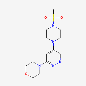 B2647551 4-(5-(4-(Methylsulfonyl)piperazin-1-yl)pyridazin-3-yl)morpholine CAS No. 1797658-55-9