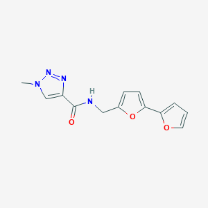 molecular formula C13H12N4O3 B2647555 N-([2,2'-bifuran]-5-ylmethyl)-1-methyl-1H-1,2,3-triazole-4-carboxamide CAS No. 2034490-56-5