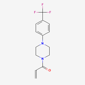 molecular formula C14H15F3N2O B2647561 1-[4-[4-(Trifluoromethyl)phenyl]piperazin-1-yl]prop-2-en-1-one CAS No. 2196449-71-3