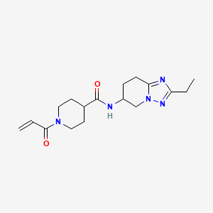 molecular formula C17H25N5O2 B2647581 N-(2-Ethyl-5,6,7,8-tetrahydro-[1,2,4]triazolo[1,5-a]pyridin-6-yl)-1-prop-2-enoylpiperidine-4-carboxamide CAS No. 2361705-19-1