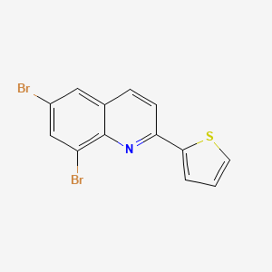 molecular formula C13H7Br2NS B2647587 6,8-Dibromo-2-thiophen-2-ylquinoline CAS No. 860789-77-1