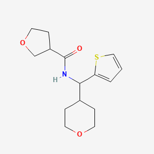 molecular formula C15H21NO3S B2647588 N-[(oxan-4-yl)(thiophen-2-yl)methyl]oxolane-3-carboxamide CAS No. 2320216-03-1