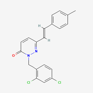 molecular formula C20H16Cl2N2O B2647591 2-(2,4-dichlorobenzyl)-6-(4-methylstyryl)-3(2H)-pyridazinone CAS No. 1164520-09-5