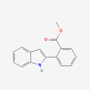 molecular formula C16H13NO2 B2647609 methyl 2-(1H-indol-2-yl)benzoate CAS No. 1044518-10-6