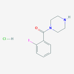 molecular formula C11H14ClIN2O B2647665 1-(2-Iodobenzoyl)piperazine hydrochloride CAS No. 1193387-17-5