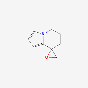 molecular formula C9H11NO B2647671 6,7-dihydro-5H-spiro[indolizine-8,2'-oxirane] CAS No. 2248377-19-5
