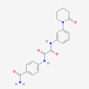 molecular formula C20H20N4O4 B2647692 N1-(4-carbamoylphenyl)-N2-(3-(2-oxopiperidin-1-yl)phenyl)oxalamide CAS No. 941873-62-7
