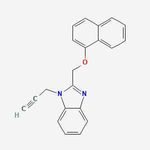 molecular formula C21H16N2O B2647712 2-[(naphthalen-1-yloxy)methyl]-1-(prop-2-yn-1-yl)-1H-1,3-benzodiazole CAS No. 876883-28-2