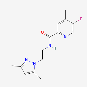 molecular formula C14H17FN4O B2647720 N-[2-(3,5-dimethyl-1H-pyrazol-1-yl)ethyl]-5-fluoro-4-methylpyridine-2-carboxamide CAS No. 2415519-87-6
