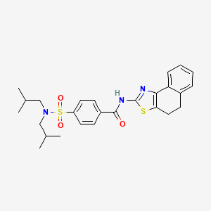 molecular formula C26H31N3O3S2 B2647722 4-[bis(2-methylpropyl)sulfamoyl]-N-{4H,5H-naphtho[1,2-d][1,3]thiazol-2-yl}benzamide CAS No. 361478-98-0
