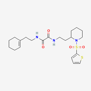 molecular formula C21H31N3O4S2 B2647727 N'-[2-(cyclohex-1-en-1-yl)ethyl]-N-{2-[1-(thiophene-2-sulfonyl)piperidin-2-yl]ethyl}ethanediamide CAS No. 898460-14-5