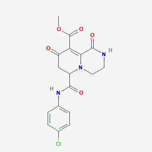 molecular formula C17H16ClN3O5 B264773 METHYL 6-[(4-CHLOROPHENYL)CARBAMOYL]-1,8-DIOXO-1H,2H,3H,4H,6H,7H,8H-PYRIDO[1,2-A]PYRAZINE-9-CARBOXYLATE 