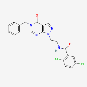 molecular formula C21H17Cl2N5O2 B2647783 N-(2-{5-benzyl-4-oxo-1H,4H,5H-pyrazolo[3,4-d]pyrimidin-1-yl}ethyl)-2,5-dichlorobenzamide CAS No. 922026-87-7