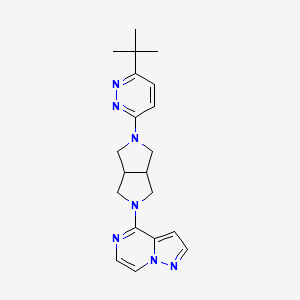 molecular formula C20H25N7 B2647792 3-Tert-butyl-6-(5-{pyrazolo[1,5-a]pyrazin-4-yl}-octahydropyrrolo[3,4-c]pyrrol-2-yl)pyridazine CAS No. 2415488-29-6