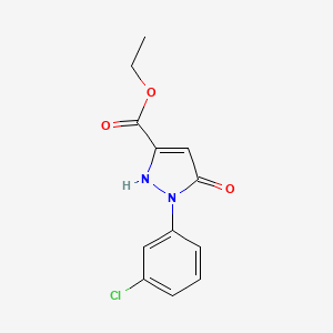 molecular formula C12H11ClN2O3 B2647806 ethyl 1-(3-chlorophenyl)-5-hydroxy-1H-pyrazole-3-carboxylate CAS No. 64919-92-2