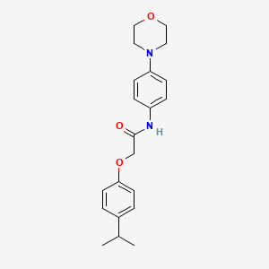 molecular formula C21H26N2O3 B2647834 N-[4-(morpholin-4-yl)phenyl]-2-[4-(propan-2-yl)phenoxy]acetamide CAS No. 304675-31-8