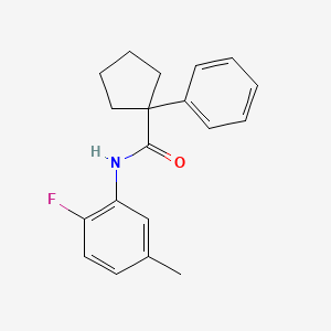 molecular formula C19H20FNO B2647905 N-(2-fluoro-5-methylphenyl)-1-phenylcyclopentane-1-carboxamide CAS No. 1023526-17-1