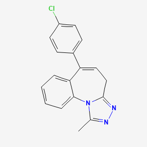molecular formula C18H14ClN3 B2647951 6-(4-Chlorophenyl)-1-methyl-4H-benzo[f][1,2,4]triazolo[4,3-a]azepine CAS No. 1588522-03-5