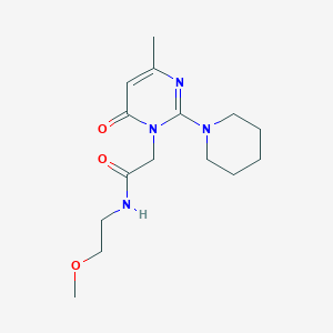 molecular formula C15H24N4O3 B2648022 N-(2-methoxyethyl)-2-[4-methyl-6-oxo-2-(piperidin-1-yl)-1,6-dihydropyrimidin-1-yl]acetamide CAS No. 1340840-92-7