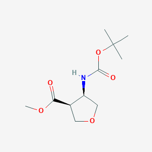 molecular formula C11H19NO5 B2648034 methyl cis-4-{[(tert-butoxy)carbonyl]amino}oxolane-3-carboxylate CAS No. 1310708-60-1