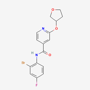 molecular formula C16H14BrFN2O3 B2648043 N-(2-bromo-4-fluorophenyl)-2-(oxolan-3-yloxy)pyridine-4-carboxamide CAS No. 1903236-72-5