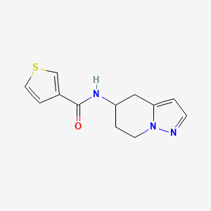 molecular formula C12H13N3OS B2648044 N-{4H,5H,6H,7H-pyrazolo[1,5-a]pyridin-5-yl}thiophene-3-carboxamide CAS No. 2034258-73-4