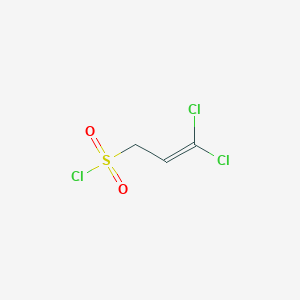 molecular formula C3H3Cl3O2S B2648076 3,3-Dichloroprop-2-ene-1-sulfonyl chloride CAS No. 29671-75-8